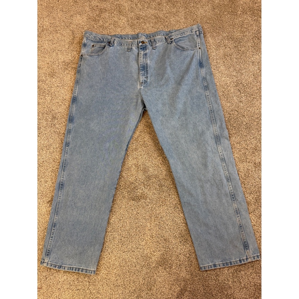 Wrangler Rugged‎ Wear Mens Light Wash Relaxed Fit Jeans 50x30 35001VI Cotton